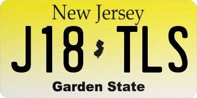 NJ license plate J18TLS