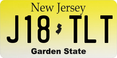 NJ license plate J18TLT