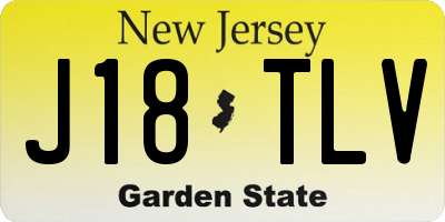 NJ license plate J18TLV