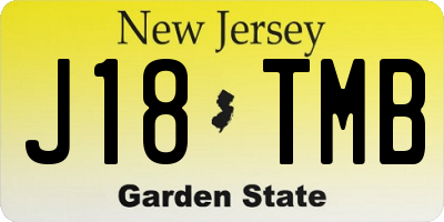 NJ license plate J18TMB