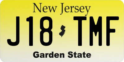 NJ license plate J18TMF