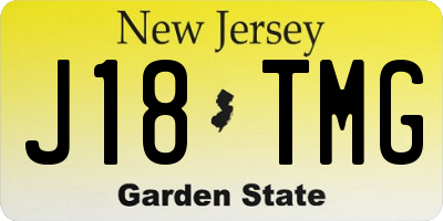 NJ license plate J18TMG