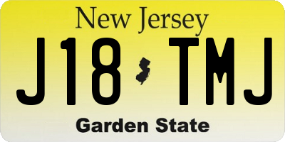 NJ license plate J18TMJ