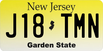 NJ license plate J18TMN