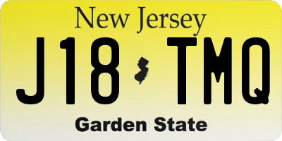 NJ license plate J18TMQ