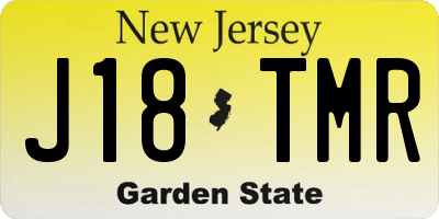 NJ license plate J18TMR