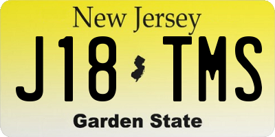 NJ license plate J18TMS