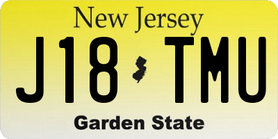 NJ license plate J18TMU