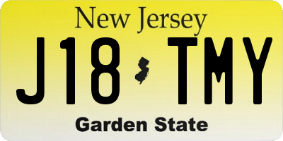 NJ license plate J18TMY