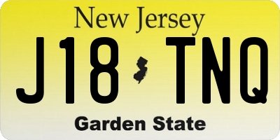 NJ license plate J18TNQ