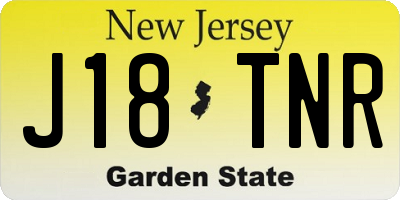 NJ license plate J18TNR