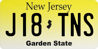 NJ license plate J18TNS