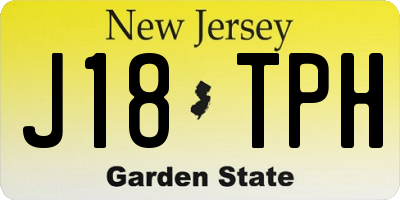 NJ license plate J18TPH