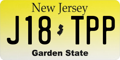 NJ license plate J18TPP