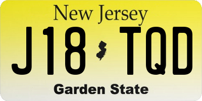 NJ license plate J18TQD