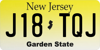NJ license plate J18TQJ