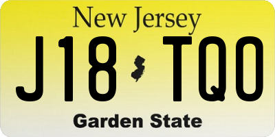 NJ license plate J18TQO