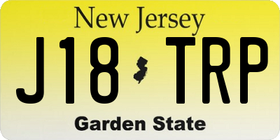 NJ license plate J18TRP