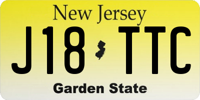 NJ license plate J18TTC