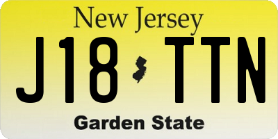 NJ license plate J18TTN