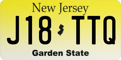 NJ license plate J18TTQ