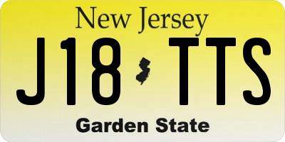 NJ license plate J18TTS
