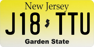 NJ license plate J18TTU