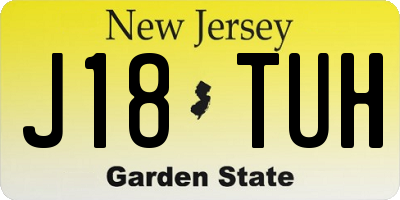 NJ license plate J18TUH