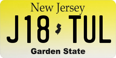 NJ license plate J18TUL