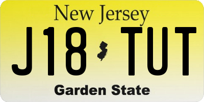 NJ license plate J18TUT