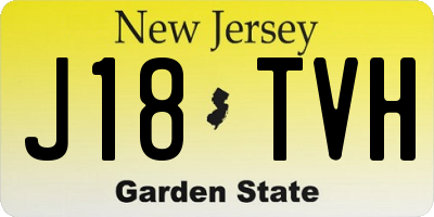 NJ license plate J18TVH