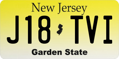 NJ license plate J18TVI