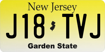 NJ license plate J18TVJ