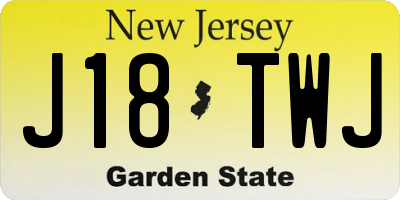 NJ license plate J18TWJ