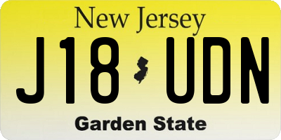 NJ license plate J18UDN