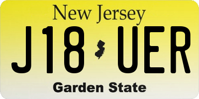 NJ license plate J18UER