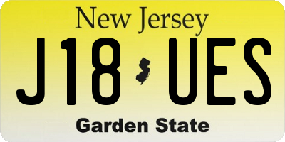 NJ license plate J18UES