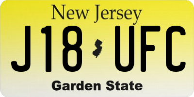 NJ license plate J18UFC