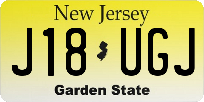 NJ license plate J18UGJ