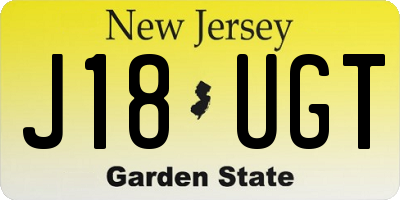NJ license plate J18UGT