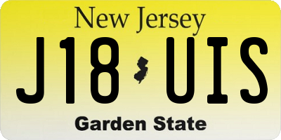 NJ license plate J18UIS
