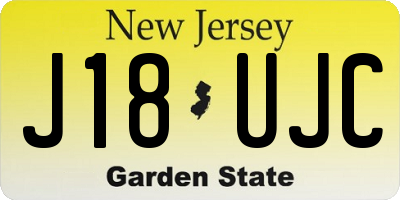 NJ license plate J18UJC