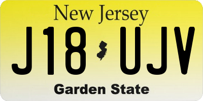 NJ license plate J18UJV