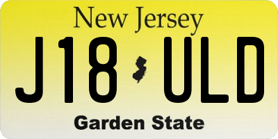 NJ license plate J18ULD
