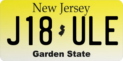 NJ license plate J18ULE