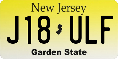 NJ license plate J18ULF