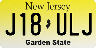 NJ license plate J18ULJ