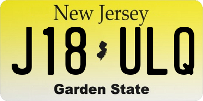 NJ license plate J18ULQ