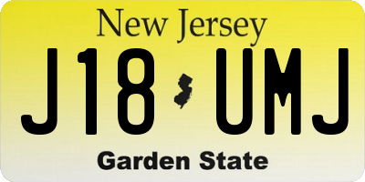 NJ license plate J18UMJ
