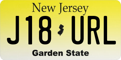 NJ license plate J18URL